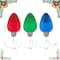 Glitzhome; Glitzhome® 23.5" Set of 3 Christmas Metal Red, Green & Blue Bulbs Yard Stake; Category:Christmas Yard Decorations; Image:10
